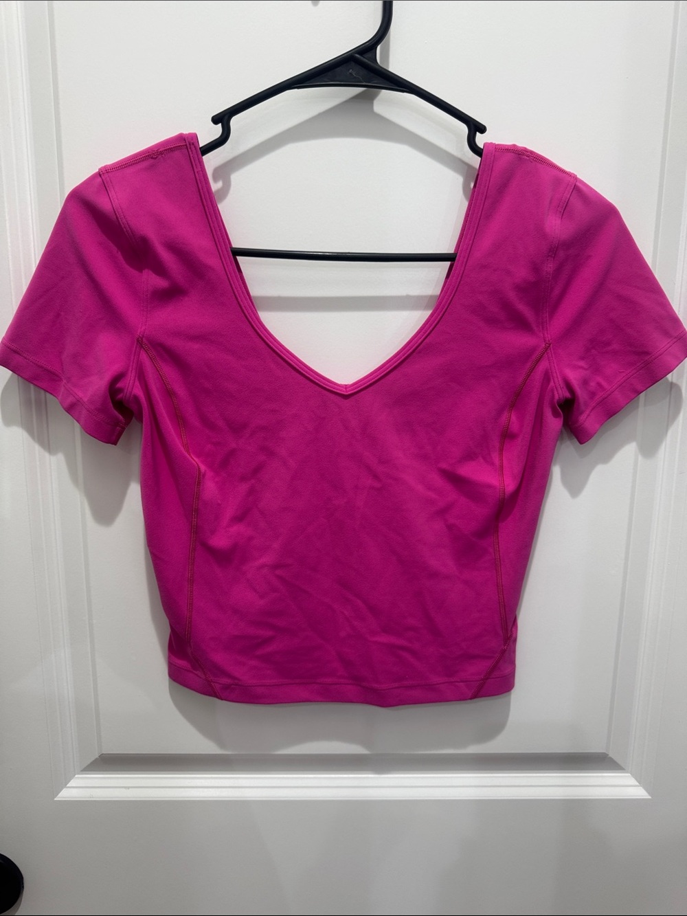 lululemon athletica Fuchsia V-Neck Crop Top